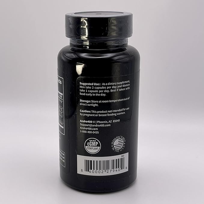 Andro400 Ultra Max T Maximum Strength T-Support Complex – 200:1 Tongkat Ali, ForsLean, & D-Aspartic Acid – Premium Formula for Lean Muscle & Metabolism – 1 Pack, 60 Capsules