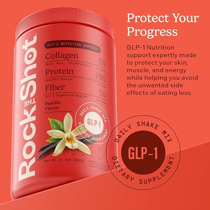 GLP-1 Nutritional Support Supplement, Vanilla 21.4oz – Protein & Vitamin Doctor-Designed Daily Shake for GLP1 Users with Fiber, Collagen & BCAAs, Helps Maintain Nutritional Balance