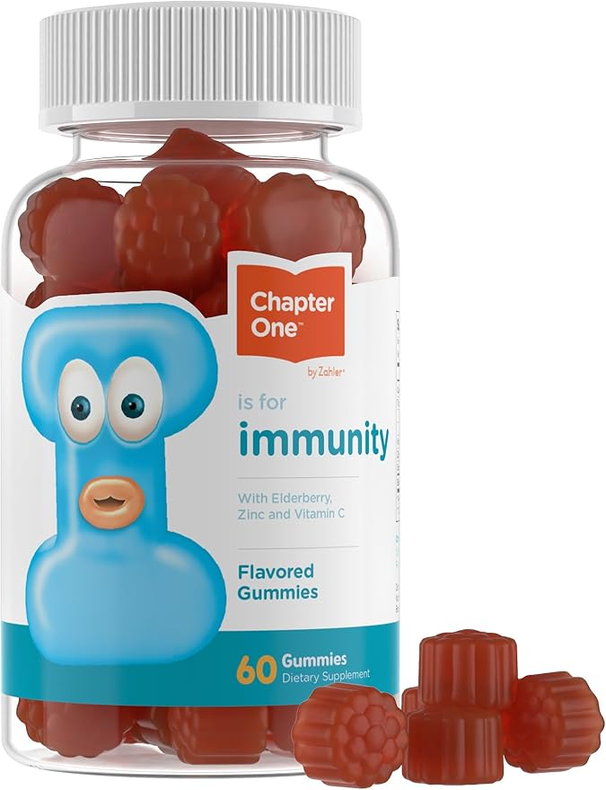 Zahler - Chapter One Immune Support Gummies with Vitamin C, Zinc & Black Elderberry, for Kids & Adults (60 Count), Kosher, Made in USA