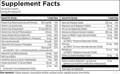 Designs for Health Prenatal Pro Methylated Multivitamin for Women - Prenatal Vitamins with Iron, A, D, E + Vitamin K with Methylated Folate, Calcium Magnesium Zinc for Nursing + Postpartum (120 Caps)