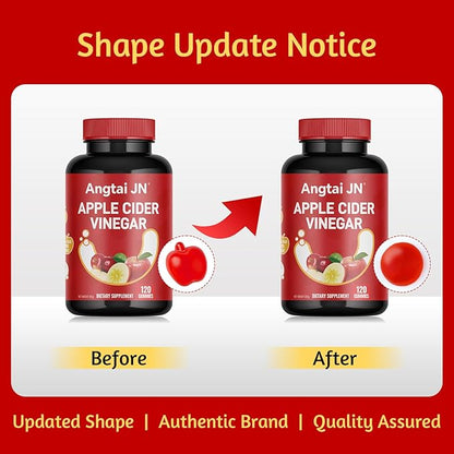 Apple Cider Vinegar Gummies, 120 Count, Max Strength 1000mg, ACV Supplement Gummy with B Vitamins & Antioxidants, Supports Metabolism, Digestion, Gut & Immune Health, Gluten-Free, Vegan & Non-GMO