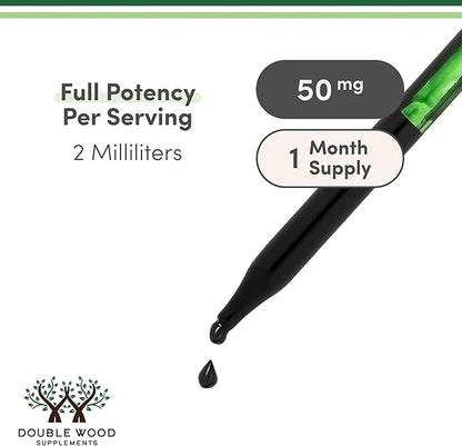 Chlorophyll Liquid Drops - for Digestion, Gut Health, Energy and Detox - Vegan Safe (Rich, Full Texture and Taste, Not Watered Down), 2oz Peppermint Flavored, by Double Wood