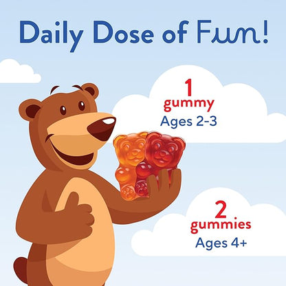 L’il Critters Gummy Vites Daily Gummy Multivitamin for Kids, Vitamin C, D3 for Immune Support Cherry, Strawberry, Orange, Pineapple and Blueberry Flavors, 70 Count Gummies