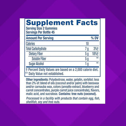 Vitafusion Fiber Well Gummy Vitamins, 90 Count (Packaging May Vary)