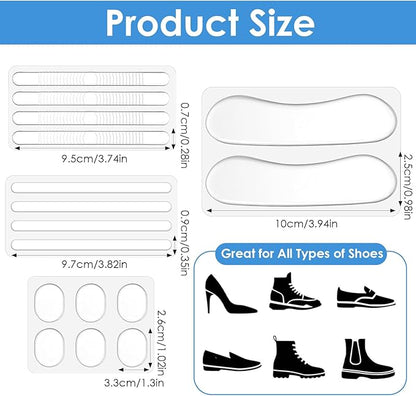 Ymapinc Shoe Gummies for Heels High, 34Pcs Silicone High Heel Protectors, Heel Cushion Pads Grips for Womens Anti Slip Shoe Grips, Cushions Insert for Sandals Women