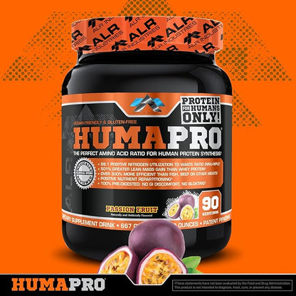 HumaPro Essential Amino Acid Formula | EAA Protein Supplement | Supports Muscle Recovery & Performance | Vegan, Gluten Free | | 90 Servings (Passion Fruit)