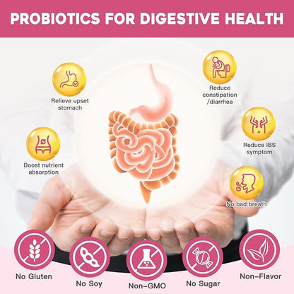 NATURE TARGET Probiotics for Women Probiotic Powder - 50 Billion CFUs, 13 Strains Supports for Digestive Vaginal Health, Bloating Relief, 30 Stick Packs