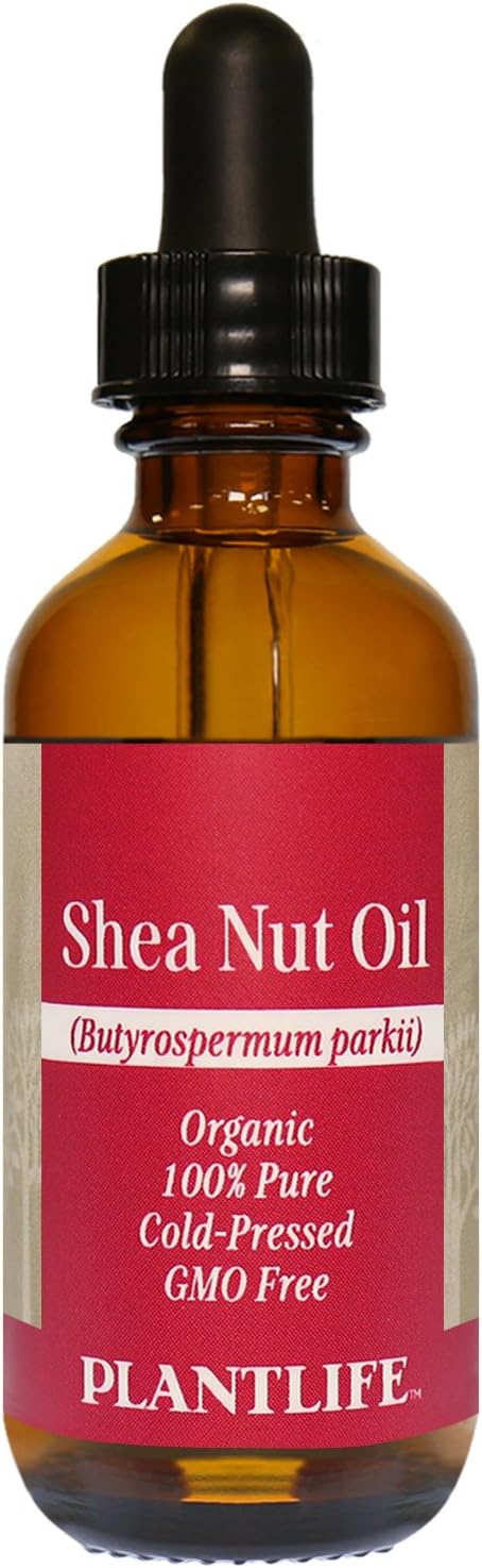 Plantlife Shea Nut Carrier Oil - Cold Pressed, Non-GMO, and Gluten Free Carrier Oils - for Skin, Hair, and Personal Care - 2 oz