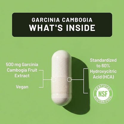 Naturewise Garcinia Cambogia - 60% HCA Concentration Extract, Natural Support for Weight Goals and Energy Levels - Vegan, Non-GMO, Gluten Free - 90 Capsules[1-3 Month Supply]