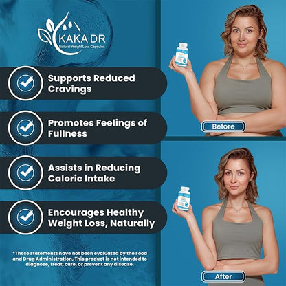 GLP-1 Supplement Weight Loss Pills for Women, Appetite Suppressant for Women and Men, Metabolism Booster, 3rd Party Tested Supplement, Made from a Variety of Natural Ingredients - 60 Pills