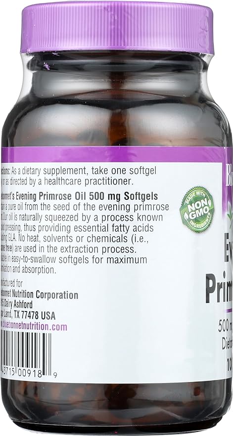 Bluebonnet Evening Primrose Oil Softgels, 500 mg, 100 Count (743715009189)