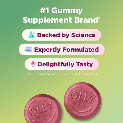 OLLY Heartburn Helper Gummy Supplement, Fast Relief of Occasional Heartburn,* Tricalcium Phosphate, Berry Breeze Flavored, 20 Servings - 40 Count