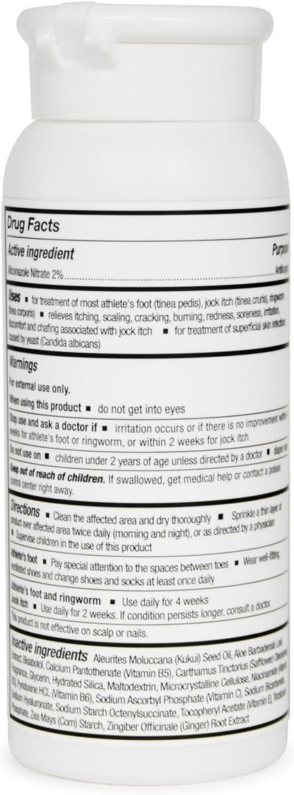 Thera Antifungal Body Powder [2-Pack], 2% Strength - Relief for Athlete's Foot, Jock Itch, Ringworm - 3 oz