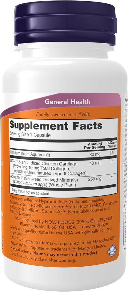NOW Supplements, UC-II Type II Collagen, 120 Veg Capsules