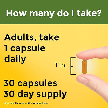 Nature Made High Absorption Turmeric Curcumin Supplement Capsules, Turmeric Supplement, Muscle and Joint Support, 30 Capsules, 30 Day Supply