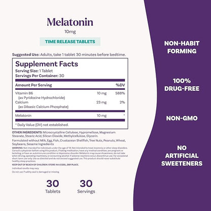 Natrol Sleep Advanced Melatonin Time Release Tablets, Nighttime Sleep Aid