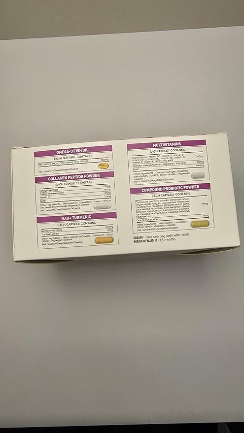 Natener 6 in 1 Women Vaginal Probiotics, 80B CFU Lactobacillus + 800mg Omega-3 + 250mg NAD+ + 179.5mg Vitamin C Promote Healthy Vaginal Odor & Vaginal Flora