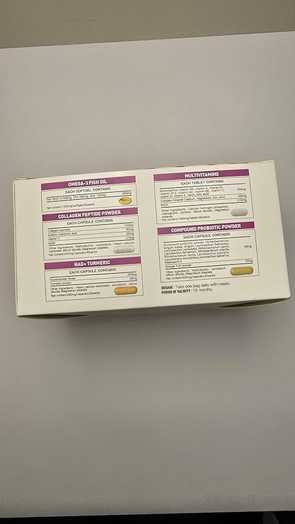 Natener 6 in 1 Women Vaginal Probiotics, 80B CFU Lactobacillus + 800mg Omega-3 + 250mg NAD+ + 179.5mg Vitamin C Promote Healthy Vaginal Odor & Vaginal Flora