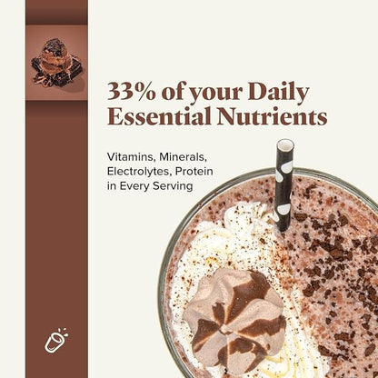 Keto Chow Chocolate | Keto Meal Replacement Shake Powder | Nutritionally Complete | Low Carb | Delicious Easy Meal Substitute | Protein Rich You Choose The Fat | Single Meal Sample