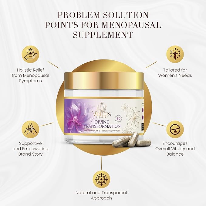 Menopause Supplements for Women - Female Hormone Balance & Immune Support - Mood Swings & Restful Sleep - Valerian Root & Saw Palmetto - Black Cohosh for Menopause Hot Flashes Relief - 60 Capsules