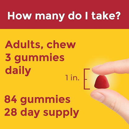 Nature Made Advanced Multivitamin Gummies 50 + for Her, Womens Multivitamins Gummies with Magnesium Citrate, Vitamin D3, Zinc, Calcium and All 8 B Vitamins, 84 Count, 28 Day Supply
