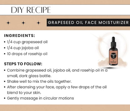 Earth N Pure Grapeseed Oil Cold Pressed, Natural and Therapeutic Grade 15 ML