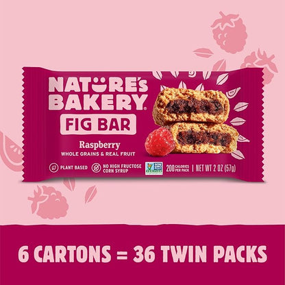 Nature's Bakery Raspberry Fig Bars, 2 Oz, 6 Ct