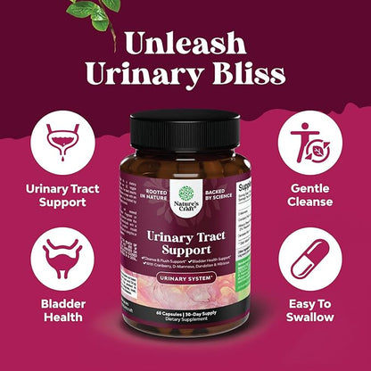 D Mannose Capsules for Urinary Tract Health - High Potency D-Mannose with Cranberry Juice Powder & Dandelion for Urinary Tract Health for Women Fast Acting Super Concentrated Cranberry - 60 Count