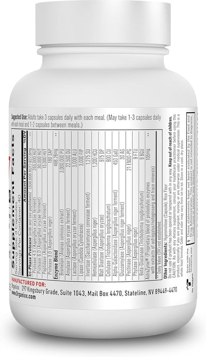 Organixx Enzyme 17 Essential Digestive Enzymes for Women & Men, for Gut Health & Optimal Digestive Health, Support for Bloating, Gas, Nutrient Absorption, Vegan, Non GMO, 120 Veggie Capsules