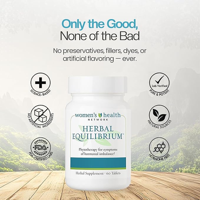 Herbal Equilibrium™ - Natural, Full-Spectrum Relief for Peri/Menopause Symptoms with 7 Proven Herbal extracts (30 Day Supply)