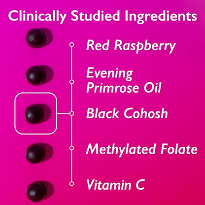 Amy Suzanne Hormone Balance Gummies for Women - Hormone Harmony for Mood, Energy, Bloating - Hormonal PMS, Perimenopause & Menopause Support - Red Raspberry Leaf & Black Cohosh - 60 Gummy Supplements