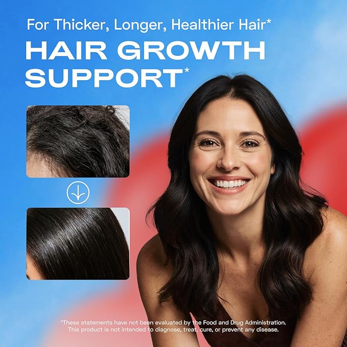 Hair Skin and Nails Vitamins for Women – Biotin Collagen Hair Supplement | Hyaluronic Acid | Calcium AKG | MSM | Vitamin D3 K2 & C – Hair Growth Vitamins for Women – 30 Day Supply (1 Pack)