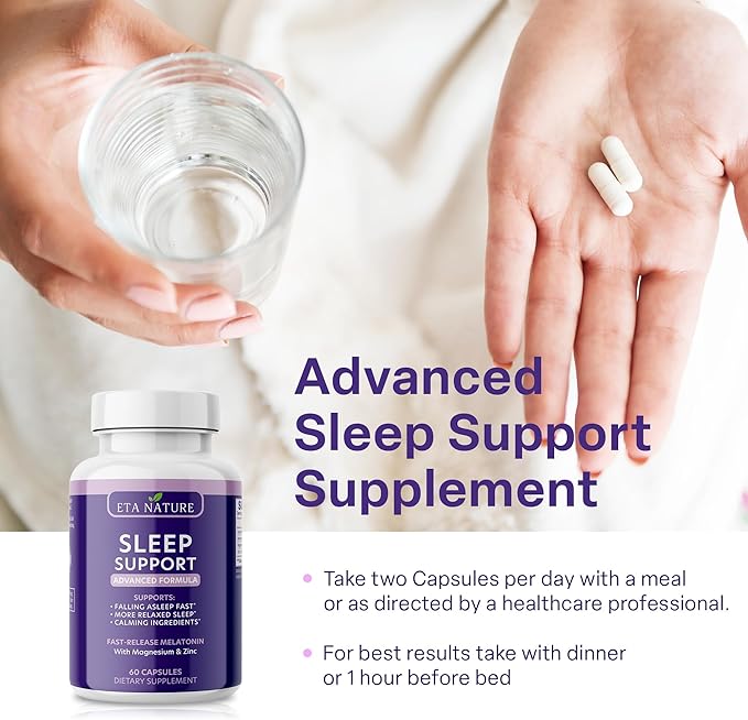 Sleep Supplement - Sleep Medicine for Adults with Melatonin, Resveratrol, Magnesium & Zinc