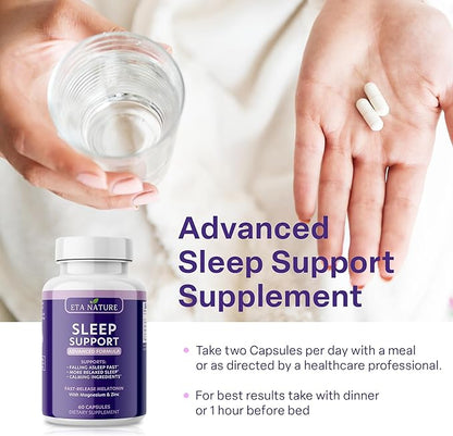Sleep Supplement - Sleep Medicine for Adults with Melatonin, Resveratrol, Magnesium & Zinc