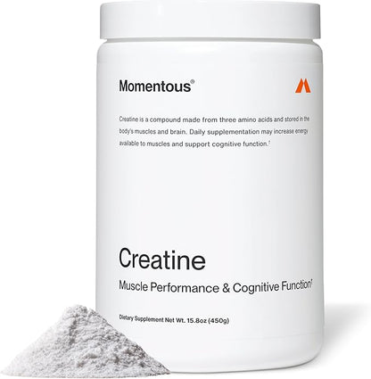Momentous Creatine Monohydrate Powder - Creatine Powder - Supports Strength, Lean Muscle, & Recovery for Men & Women - NSF Certified for Sport - 5 g per Serving - 90 Servings