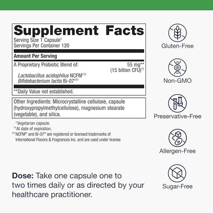 Metagenics UltraFlora Balance Probiotic - Shelf-Stable Daily Gut Health Supplement for Digestive & Immune Support* - Non-GMO & Gluten-Free - 30 Capsules