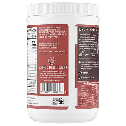 Primal Kitchen Hazelnut Collagen Creamer Powder, Collagen Peptide Drink Mix with MCT Oil,10.34 Ounces