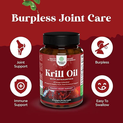 Bundle of PMS Support Supplement for Women – Hormone Balance for Period Cramps Ease, Menopause Bloating, Mood Swing and Krill Omega 3 Fish Oil Softgels 500mg - Concentrated Krill EPA & DHA Supplement