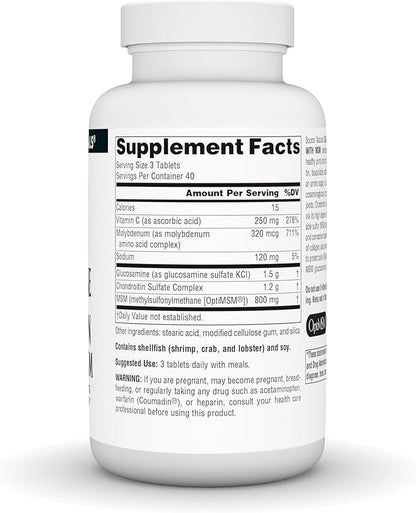 Source Naturals Glucosamine Chondroitin Complex with Msm - 120 Tablets