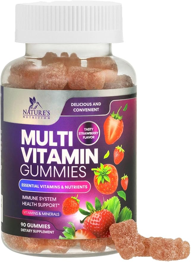 Multivitamin Gummies for Adults - Daily Adult Multivitamins Gummy with Vitamins A, C, D, B12 for Women & Men, Immune Support Gummy Multivitamins Supplement, Adult Multi VIT Vitamin - 90 Gummies