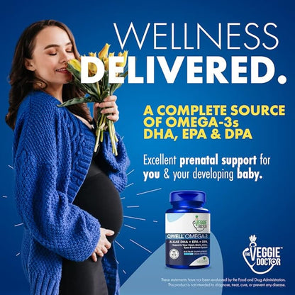 Vegan Omega 3 Supplement – Algae Omega 3 with DHA EPA DPA – Vegan Capsules from Algal – Fish Oil Alternative – Plant-Based Algae Oil Formula – Non-GMO, Carrageenan-Free, High Strength