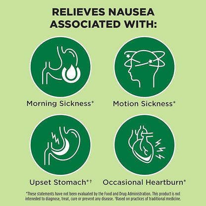 From the Makers of Dramamine, Advanced Herbals Ginger Chews for Nausea Relief, Morning Sickness Relief & Motion Sickness Relief During Travel, Lemon-Honey, 20 Count