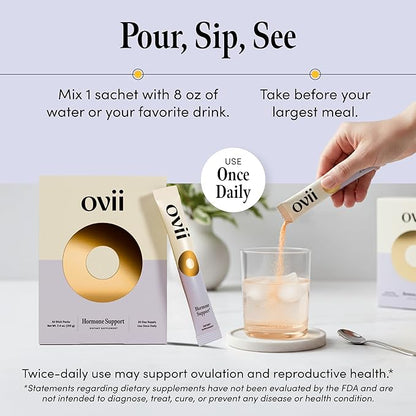 Ovii Ovarian Support for Women: Hormonal & Metabolic Balance - 40:1 Myo-Inositol + Reducose® + Vitamin D + Biotin - Supports Cycle Regularity & Healthy Ovulation & Healthy Metabolism, 30 Ct