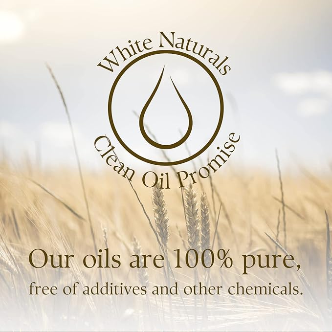 White Naturals Wheatgerm Carrier Oil, Cold-pressed Unrefined, Organic 100% Pure, Wheat Germ, Rich in Vitamin E, For Skin, Hair, Nails & Stretch Marks