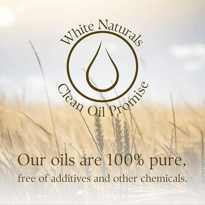 White Naturals Wheatgerm Carrier Oil, Cold-pressed Unrefined, Organic 100% Pure, Wheat Germ, Rich in Vitamin E, For Skin, Hair, Nails & Stretch Marks