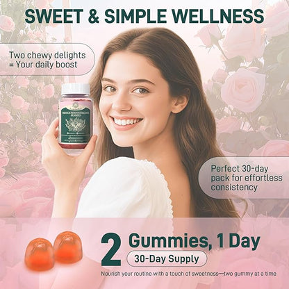Premium Feminine Balance Gummies - for Women’s Health & Wellness - Immune Support - Vegan, Gluten-Free & Halal - Hawaiian Pineapple - 60 Gummies - 30 Servings (2)