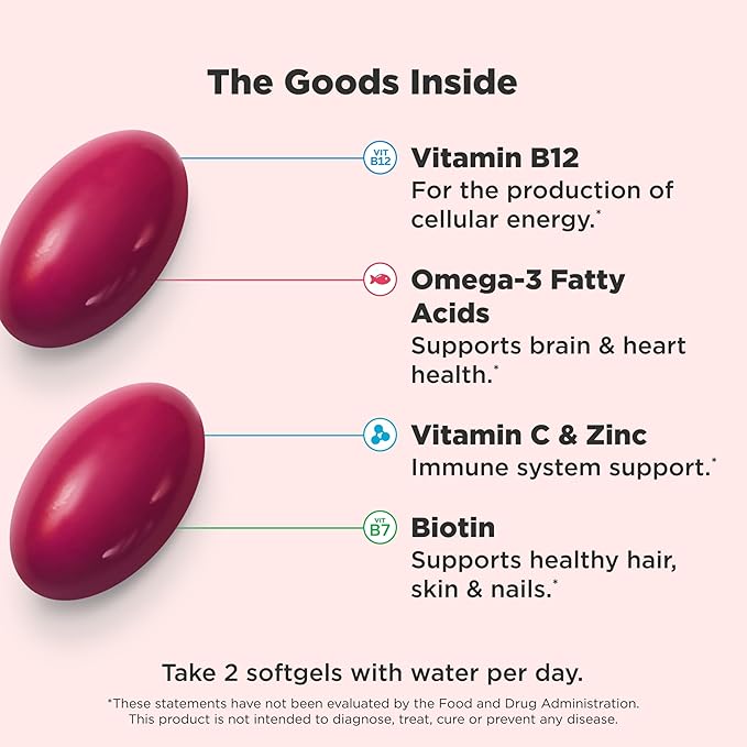 OLLY Ultra Women's Multi Softgels,Overall Health and Immune Support,Omega-3s,Iron,Vitamins A,D,C,E,B12,Daily Multivitamin,30 Day Supply -,60 Count (Pack of 2)