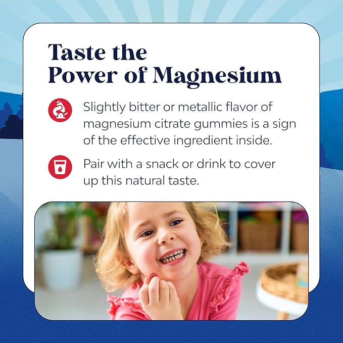 Kids Magnesium Gummies - Calm Relaxing Mg Citrate Supplement with Raspberry Flavor - Calm Magnesium Supplement for Nerve Health Muscles & Healthy Heart Support - Mag Citrate Gummies - 90 Count