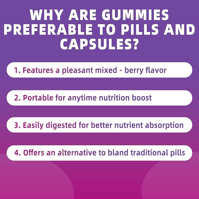 Magnesium Gummies, 2000mg Magnesium with VIT D & B6, for Immunity Support, Sugar Free Mixed Berry Flavor, 60 Gummies