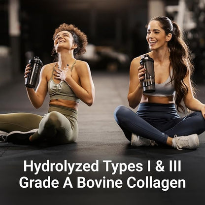Essential Elements Hydrolyzed Collagen Powder - Joint, Skin, Hair, and Nail Support | Types I & III Peptides | Preservative-Free, Grass-Fed, Hormone-Free, Dissolves Easily (2-Pack)